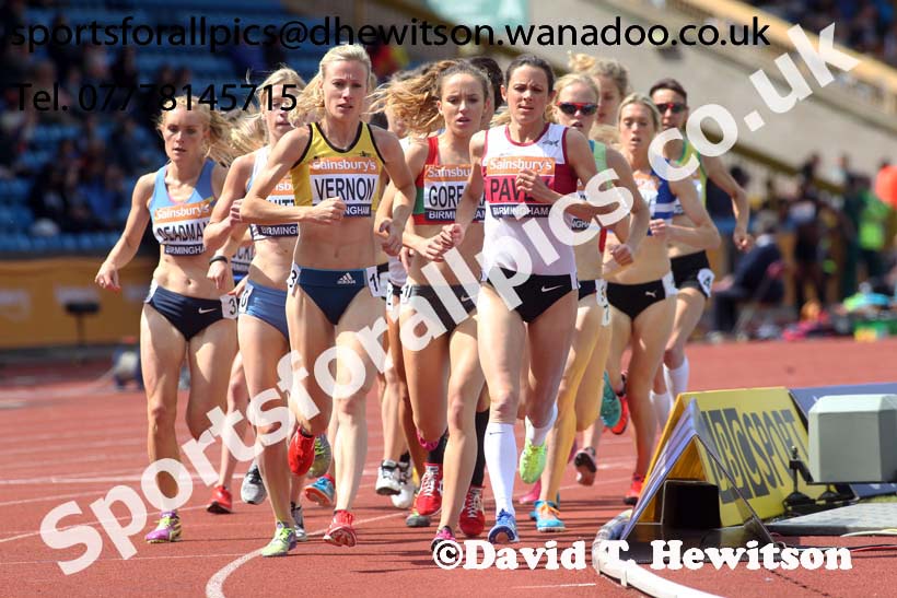 Womens 5000 metres, 2014 Sainsbury's British Championships. Photo: David T. Hewitson/Sports for All Pics